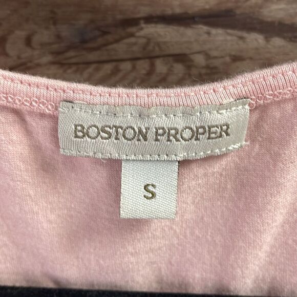 Boston Proper Ladies Pink Vneck Blouse, Size Small, Pink - Picture 4 of 5
